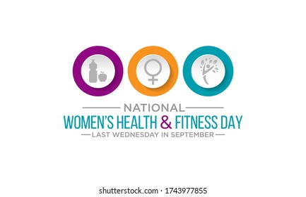 Vector illustration on the theme of national Women's health and fitness day observed each year on last Wednesday in September.