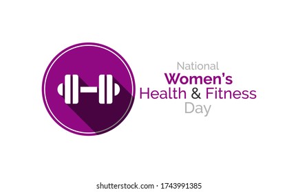 Vector illustration on the theme of national Women's health and fitness day observed each year on last Wednesday in September.