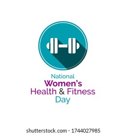 Vector Illustration On The Theme Of National Women's Health And Fitness Day Observed Each Year On Last Wednesday In September.