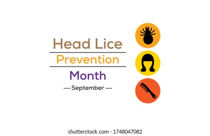 Vector illustration on the theme of National Head lice or Pediculosis prevention and awareness month observed each year during September.