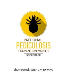 Vektorgrafik zum Thema Nationale Kopfleder oder Pedikulose-Prävention und Aufklärungsmonat, die jedes Jahr im September beobachtet werden.