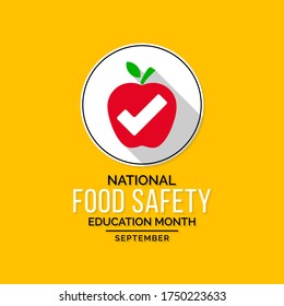 Vector Illustration On The Theme Of National Food Safety Education Month Observed Each During September.