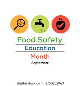 Vector Illustration On The Theme Of National Food Safety Education Month Observed Each During September.