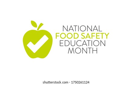 Vector Illustration On The Theme Of National Food Safety Education Month Observed Each During September.