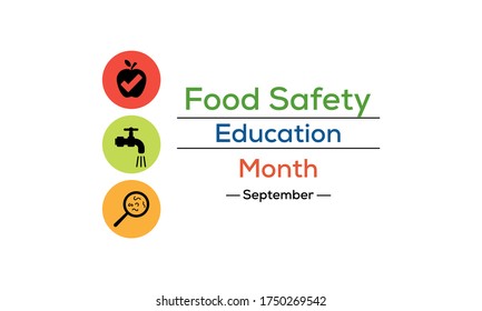 Vector Illustration On The Theme Of National Food Safety Education Month Observed Each During September.