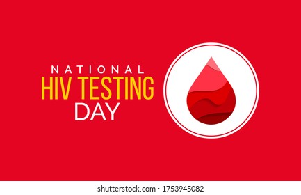 Vector illustration on the theme of National HIV Testing day, Is a day to encourage people to get tested for HIV, know their status, and get linked to care and treatment.