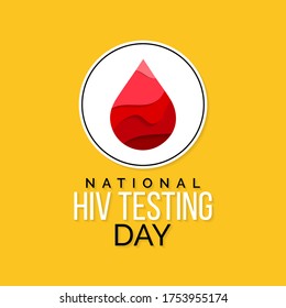 Vektorgrafik zum Thema National HIV Testing Day, ist ein Tag, um Menschen zu ermutigen, auf HIV getestet werden, kennen ihren Status und in Verbindung mit der Pflege und Behandlung.