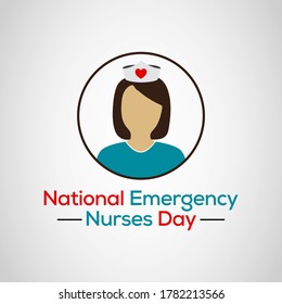 Vector Illustration On The Theme Of National Emergency Nurses Day Observed Each Year During October Across The Globe.