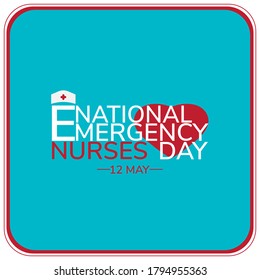Vektorgrafik zum Thema National Emergency Nurses Tag beobachtet jedes Jahr im Oktober auf der ganzen Welt.