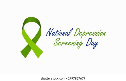 Vector illustration on the theme of National Depression screening day observed each year during October.