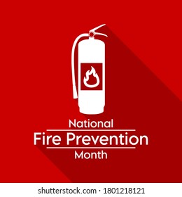 Vector illustration on the theme of national Fire prevention month observed each year during October.