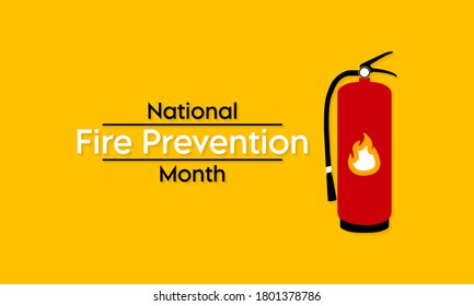 Vector illustration on the theme of national Fire prevention month observed each year during October.