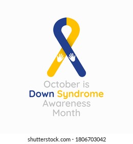 Ilustración vectorial sobre el tema del mes nacional de sensibilización sobre el síndrome de Down que se observa cada año durante el mes de octubre.