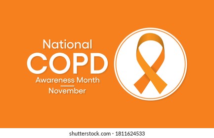 Vector illustration on the theme of national Chronic Obstructive Pulmonary Disease (COPD) awareness month observed each year during November.