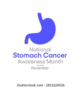 Vektorgrafik zum Thema National Stomach Cancer Bewusstseinsmonat beobachtet jedes Jahr im November.