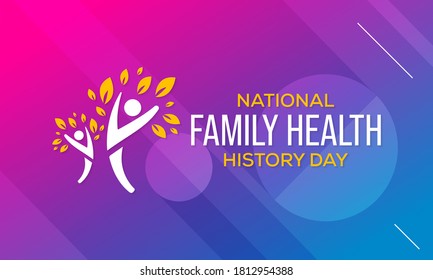 Vector illustration on the theme of National Family health history day observed each year on Thanksgiving day in November.