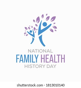 Vector illustration on the theme of National Family health history day observed each year on Thanksgiving day in November.