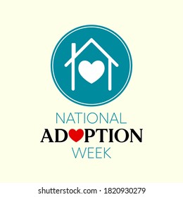 Vector illustration on the theme of National Adoption week observed each year during November.