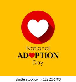 Vector illustration on the theme of National Adoption day observed each year during November.