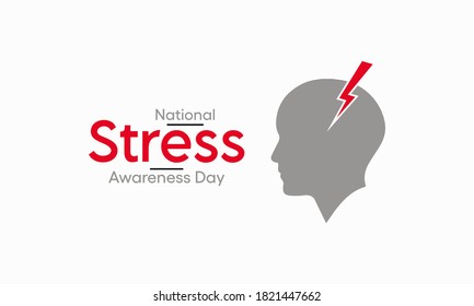 Vector illustration on the theme of national Stress awareness day observed each year during November. Aims to identify and reduce the stress factors in life.