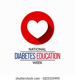 Ilustración vectorial sobre el tema de la Semana Nacional de Educación sobre la Diabetes que se celebra cada año durante la primera semana completa de noviembre.