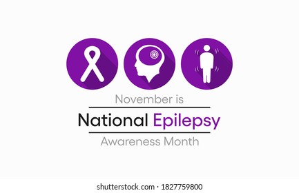 Vector illustration on the theme of National Epilepsy awareness month observed each year during November.