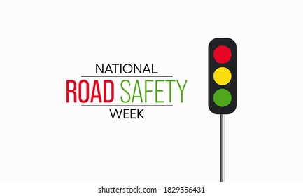 Vector illustration on the theme of National Road safety week observed each year during November.