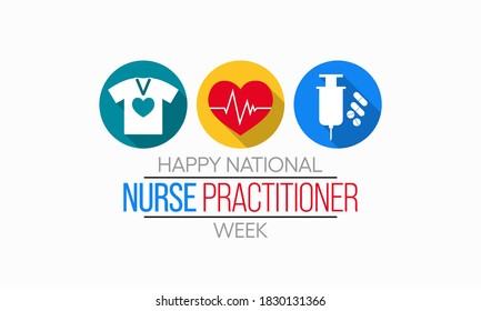 Vector illustration on the theme of National Nurse Practitioner week observed each year during November.