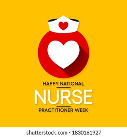 Vector Illustration On The Theme Of National Nurse Practitioner Week Observed Each Year During November.