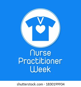 Vector Illustration On The Theme Of National Nurse Practitioner Week Observed Each Year During November.