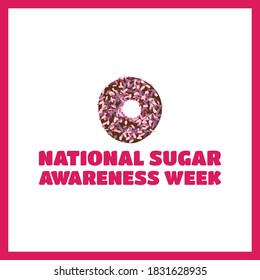 Vektorgrafik über das Thema National Sugar Sensibilisierungswoche beobachtet jedes Jahr im November.