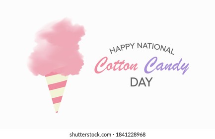 Vector illustration on the theme of national Cotton Candy day observed each year on December 7th.