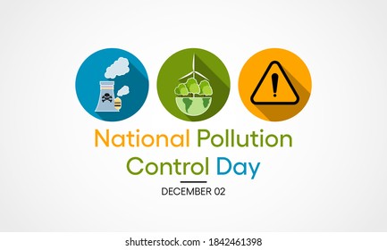 Vector illustration on the theme of National Pollution Control day observed each year on December 2nd.