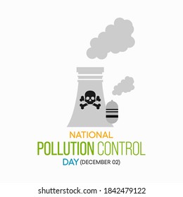Vector illustration on the theme of National Pollution Control day observed each year on December 2nd.