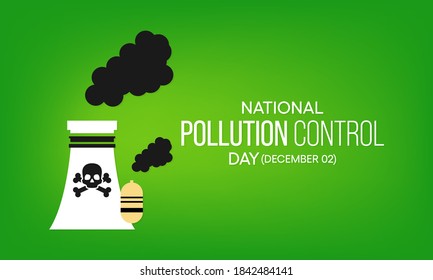 Vector illustration on the theme of National Pollution Control day observed each year on December 2nd.