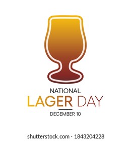 Vector illustration on the theme of National Lager day observed each year on December 10th.