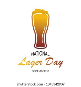 Vector illustration on the theme of National Lager day observed each year on December 10th.