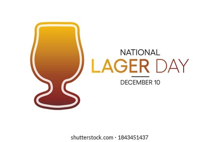 Vector illustration on the theme of National Lager day observed each year on December 10th.