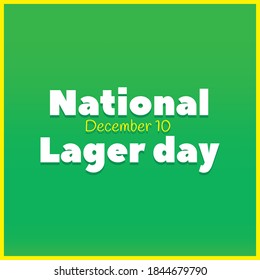 Ilustración vectorial sobre el tema del Día Nacional del Lager que se celebra cada año el 10 de diciembre.