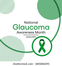 Vector illustration on the theme of National Glaucoma awareness month observed each year during January, an important time to spread the word about this sight-stealing disease.