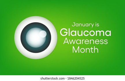 Vector illustration on the theme of National Glaucoma awareness month observed each year during January, an important time to spread the word about this sight-stealing disease.