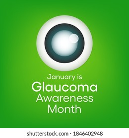 Vector illustration on the theme of National Glaucoma awareness month observed each year during January, an important time to spread the word about this sight-stealing disease.