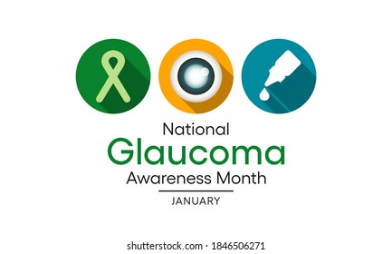 Vector illustration on the theme of National Glaucoma awareness month observed each year during January, an important time to spread the word about this sight-stealing disease.