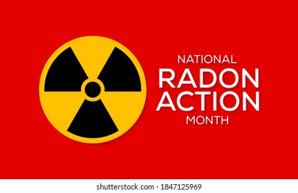 Vector illustration on the theme of National Radon action month observed each year during January.