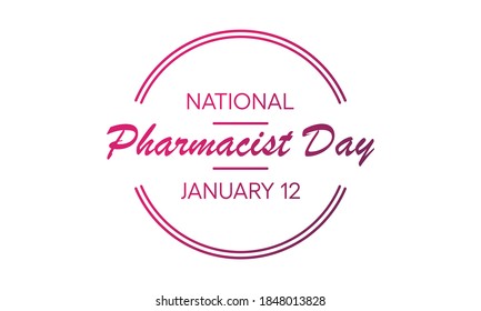 Vektorgrafik zum Thema des Tages der nationalen Apotheker beobachtet jedes Jahr am 12. Januar.