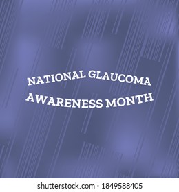 Vector illustration on the theme of National Glaucoma awareness month observed each year during January.