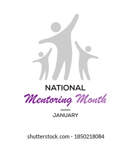 Vector illustration on the theme of National Mentoring month observed each year during January.