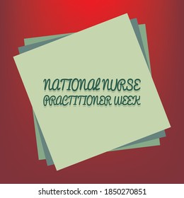 Vector Illustration On The Theme Of National Nurse Practitioner Week Observed Each Year During November.