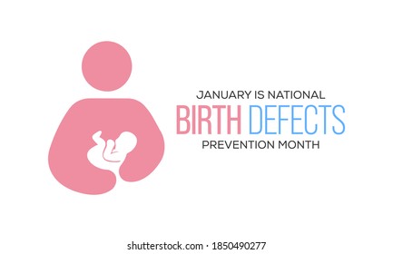 Vektorgrafik zum Thema National Birth Defects Bewusstseinsmonat beobachtet jedes Jahr im Januar.