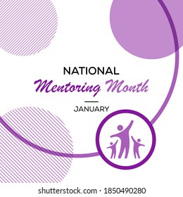 Vector illustration on the theme of National Mentoring month observed each year during January.
